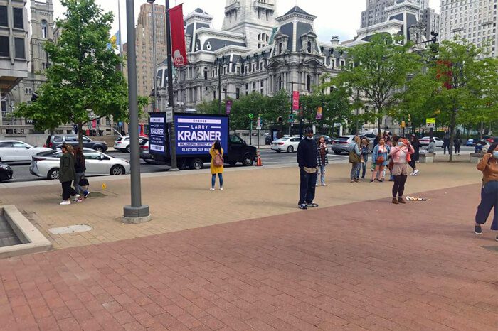 larry krasner digital led billboard